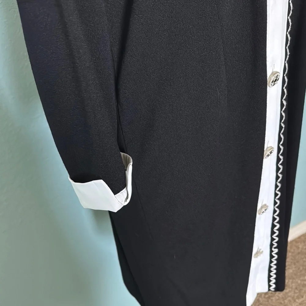 Ming Wang Black and White Midi Dress - Picture 5 of 5